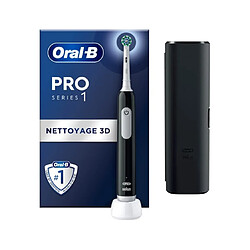 Brosse à dent électrique Oral-B Pro 1 Noire Cross Action + étui de voyage