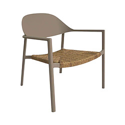 Proloisirs Fauteuil de jardin lounge en aluminium et résine Bage sable, beige.