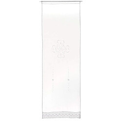 Home Fashion 023/715?0105 180 x 0060 cm Porte en Lin Brodée Blanc, Plastique, Blanc, 180 x 60 cm