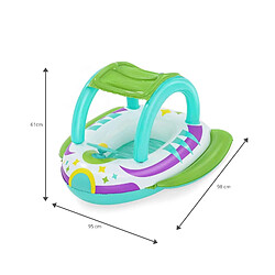 Acheter Bateau Gonflable Vaisseau Spatial Bestway 98x95x61 cm Toiture Protecteur Solaire et Volant avec Son à partir de 3 Ans