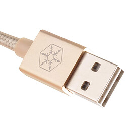 SilverStone SST-CPU04G-1000 - Cable USB réversible, A vers C, Cable extrêmement durable avec tressage en nylon, Recharge et synchronisation de données à haute vitesse, 1.0 m, or pas cher