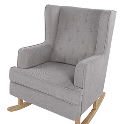 Beliani Fauteuil à bascule TRONDHEIM Tissu Gris clair pas cher