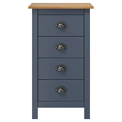 Maison Chic Commode Buffet - Meuble de rangement Hill Gris 46x35x80 cm Bois de pin solide -GKD12562