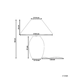 Avis Beliani Lampe à poser en céramique grise GRALIWDO