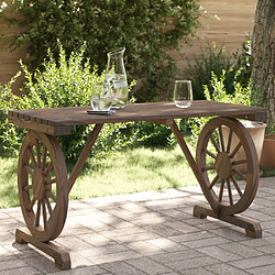 Maison Chic Table de jardin | Table d'extérieur 115x55x65 cm bois de sapin massif -GKD52215