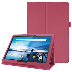 Etui en PU support de litchi rose pour votre Lenovo Tab M10 TB-X605F