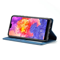 Wewoo Housse Coque Pour Huawei P20 Forwenw Dream Series Oil Edge Fort Magnetism Étui à rabat horizontal en cuir avec support et fentes cartes et portefeuille et cadre photo bleu pas cher