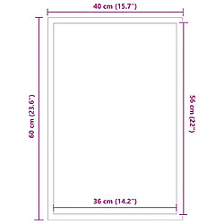 vidaXL Paillasson Gris 40x60 cm pas cher