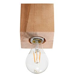 Sollux Plafonniers encastrables Flush Light Bois Naturel E27