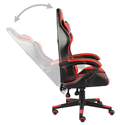 Avis vidaXL Fauteuil de jeux vidéo Noir et rouge Similicuir