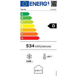 Congélateur coffre avec couvercles coulissants vitrés plats - 165 Litres - Tefcold pas cher