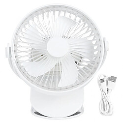 Mini Ventilateur de Bureau USB à 5 Vitesses Ventilateur de Refroidissement à Air Portable Ventilateur à Clip à Angle Réglable à Rotation de 360 Degrés avec Lumière LED pour la Maison d'été pas cher