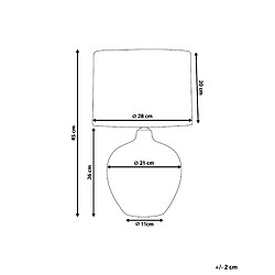 Avis Beliani Lampe à poser en céramique noir et blanc 45 cm YUNES