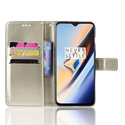 Wewoo Housse Coque en cuir à rabat horizontal Texture rétro Crazy Horse pour OnePlus 7avec porte-carte et fentes cartes et cadre photo Or pas cher