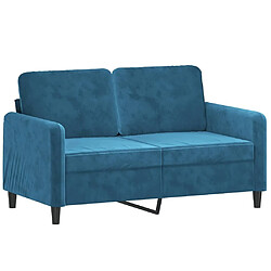 Acheter Maison Chic Ensemble de canapés 3 pcs, Canapé droit Sofa pour Salon bleu velours -GKD454097