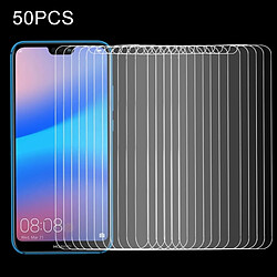 Wewoo Verre trempé pour Huawei P20 Lite 0.26mm 9H Surface Dureté 2.5D Antidéflagrant Film d'Écran, Aucun Emballage de Détail 50 PCS