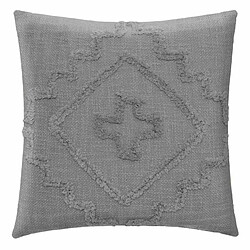 Coussin Déco Tufté Inca 40x40cm Gris