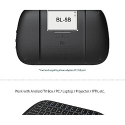 Acheter Universal RII I5 2.4G sans fil plein écran tactile mini clavier avec rouleau