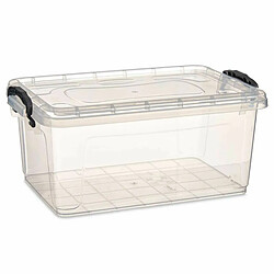 Kipit Boîte de rangement avec couvercle Transparent Plastique 8,5 L 23,5 x 15,5 x 37 cm (12 Unités)