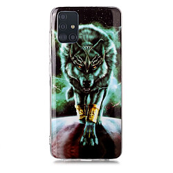 Coque en TPU noctilucent flexible Loup pour votre Samsung Galaxy A51 SM-A515