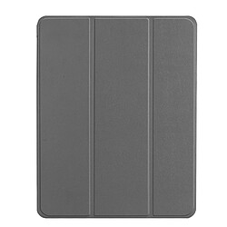 Etui en PU triple avec fente pour stylo gris pour votre Apple iPad Pro 11-inch (2018)