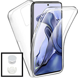 PHONECARE Kit Coque 3x1 360° Impact Protection + 1 GripHolder + 1 Support GripHolder Blanc pour Xiaomi 11T