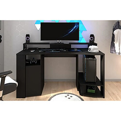 Avis PARISOT Gaming Ensemble bureau gamer + bibliotheque 2 portes - Décor noir