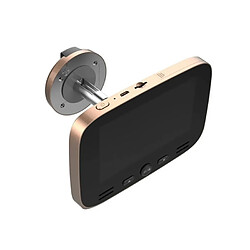 Avis Wewoo Interphone vidéo Visiophone champagne 4.3 pouces écran 2.0MP caméra de sécurité intelligente sonnette, carte de TF de soutien 32GB Max et vision nocturne détection de mouvement Champagne or