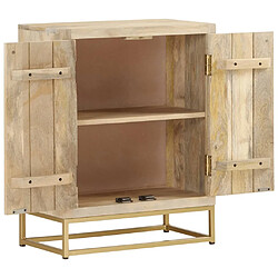 Avis vidaXL Buffet avec 2 portes 55x30x70 cm bois massif de manguier