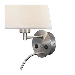 Avis Luminaire Center Applique avec liseuse Fusion Nickel satiné 1 ampoule 17cm