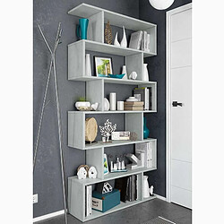 Acheter Pegane Etagère polyvalente en panneau de particules mélaminé coloris gris béton - Hauteur 192 x Longueur 80 cm x Profondeur 24 cm