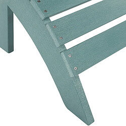 Beliani Repose-pied ADIRONDACK Bois d'ingénierie Turquoise pas cher