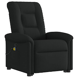 Avis vidaXL Fauteuil de massage inclinable Noir Tissu