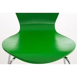 Decoshop26 Lot de 2 chaises de séjour bureau en bois vert et métal CDS10009 pas cher