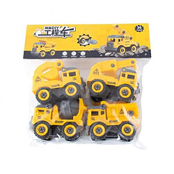 Universal 4pcs Construction Toy Engineering Car Tamin Fire Truck Buil