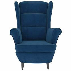 Avis Maison Chic Fauteuil relax,Chaise pour salon bleu velours -MN50476