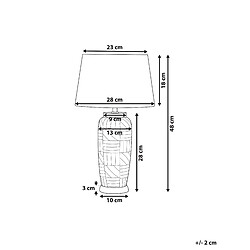 Avis Beliani Lampe à poser TRAISEN Céramique Beige