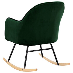 Acheter vidaXL Chaise à bascule Vert foncé Velours