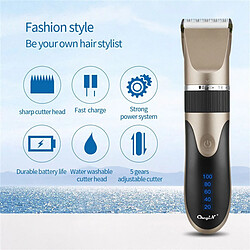 Avis Universal Coiffeur professionnel Épingle à cheveux rechargeable USB numérique Homme Coiffeur Lame en céramique Rasoir Découpeuse