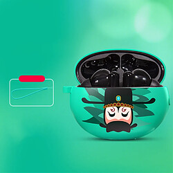 Momax Coque en silicone Bluetooth de style opéra de Pékin vert pour votre Huawei FreeBuds 4i