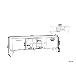 Avis Beliani Meuble TV Bois clair ALLOA
