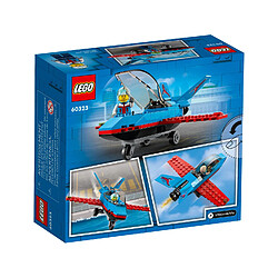 Acheter LEGO 60323 City Great Vehicles L'Avion de Voltige, Idées de Cadeau Jouet pour Enfants des 5 Ans avec Minifigure Pilote