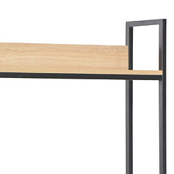 Helloshop26 Bureau table poste de travail meuble d'ordinateur informatique étude d'ordinateur et chêne 120 x 60 x 138 cm noir 02_0023753 pas cher