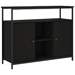 Maison Chic Buffet,Meuble de Rangement,commode pour salon,Cuisine noir 100x35x80 cm bois d'ingénierie -MN20990