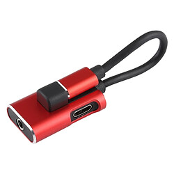 Acheter Wewoo Adaptateur J-053 Câble d'adaptateur audio de charge Jack 3,5 mm type C à C (rouge)