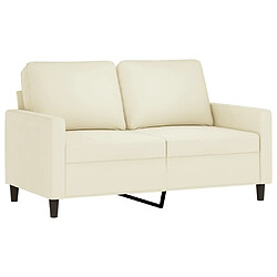 Avis Maison Chic Ensemble de canapés 2 pcs avec coussins, Canapé droit Sofa pour Salon Crème Velours -GKD334115