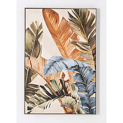 Pegane Tableau peinture à l'huile sur toile, peinte murale avec cadre en bois noir - Longueur 80 x Profondeur 3.5 x Hauteur 120 cm