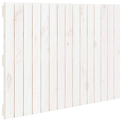 Maison Chic Tête de lit scandinave pour lit adulte,Meuble de chambre murale Blanc 95,5x3x60 cm Bois massif de pin -MN68848