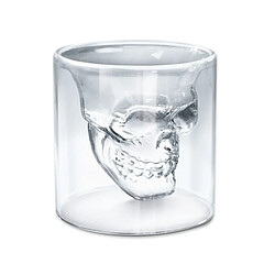 Totalcadeau Verre cylindrique double paroi tête de mort