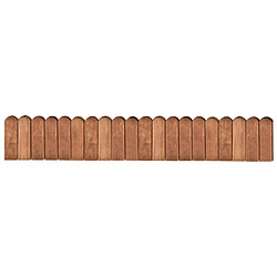 vidaXL Rouleau de bordure Marron 120 cm Bois de pin imprégné